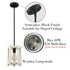 Modern Farmhouse Wood Pendant Light Fixture Black Finish